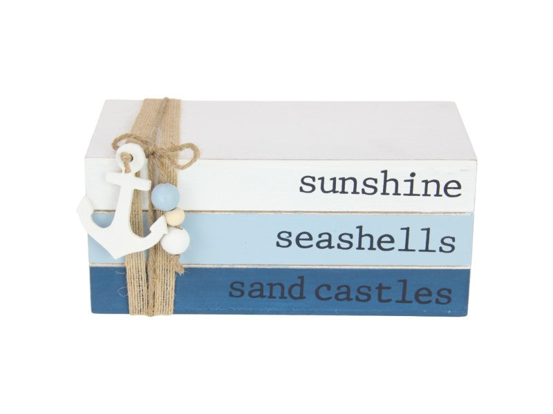 Beach Book Stack Decor