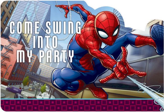 Spider-Man Webbed Wonder Postcard Invitations