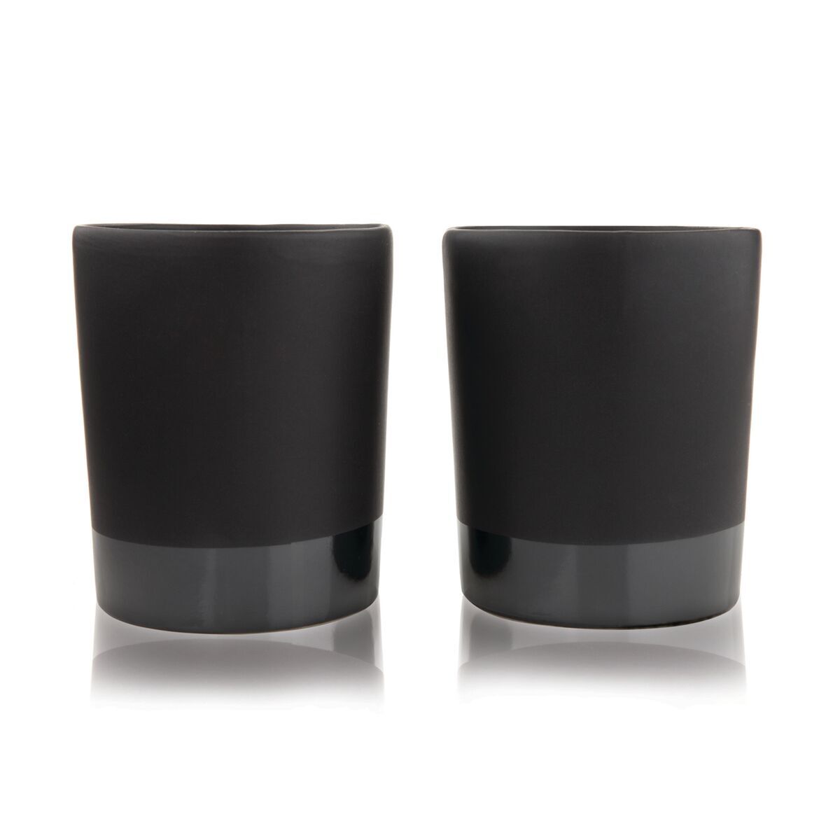 Black Stoneware Tumblers By Viski