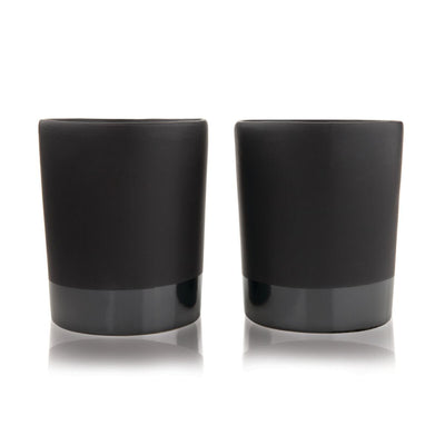 Black Stoneware Tumblers By Viski