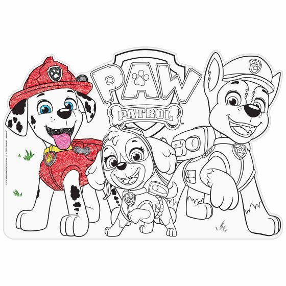 Paw Patrol Color Placemats