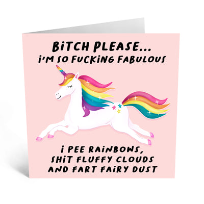 Bitch Please Unicorn Card