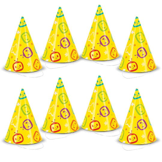 COCOMELON MINI PARTY HATS (8 PK)